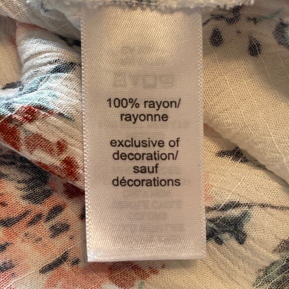 Maurices Floral Open Kimono Womens One Size Crochet Trim Topper Coverup Cardigan - Picture 6 of 7